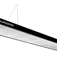 Бильярдный светильник плоский люминесцентный «Longoni Compact» (черная, серебристый отражатель, 205х31х6см) 75.205.01.2