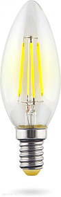 Лампа светодиодная филаментная Свеча Voltega E14 2800К 6W VG10-C1E14warm6W-F