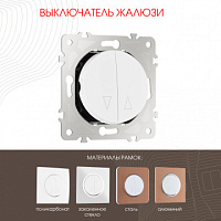 Выключатель жалюзи, 10A 250V 202.38-2.white Arte Milano