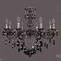 Литая подвесная люстра с хрусталем Bohemia IVELE Crystal 1702/8/265/B/NB/K781