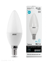 Лампа LED Gauss Свеча 6 Вт E14 4100K 220В 33126