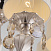 Классическая люстра с хрусталем Eurosvet Argenta 10098/8 серебро/тонированный хрусталь Strotskis