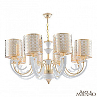 Подвесная люстра Arte Milano 308857/8 Wh/Gd