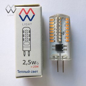 Лампа светодиодная MW-Light капсульная G4 2700K 2,5Вт LBMW0403