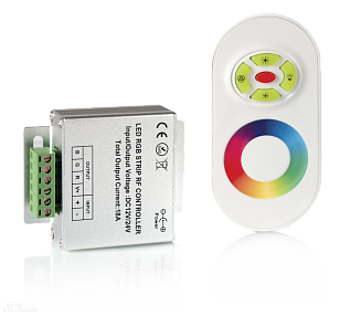 Контроллер GAUSS для светодиодной ленты RGB 144W 12А с сенсорный пультом управления цветом (цвет бел