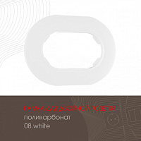 Рамка из поликарбоната для двойной розетки 502.08-double.white Arte Milano