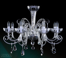 Хрустальная подвесная люстра Bohemia IVELE Crystal 1333/8/320/Ni