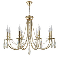 Подвесная люстра Crystal Lux VICTORIA SP8 GOLD/AMBER