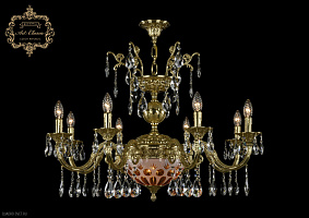 Хрустальная подвесная люстра Bohemia Art Classic 31.29.8.CK250SP.250GL.G.Sp.Amber.White.1E