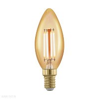 Лампа светодиодная филаментная диммируемая "Свеча", 4W (E14), 1700K, 320lm, золотая EGLO LM_LED_E14 