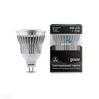 Лампа GAUSS светодиодная диммируемая софитная GU5.3 8W 4100К