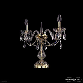 Настольная лампа с хрусталем Bohemia IVELE Crystal 1406L/2/141-39 G