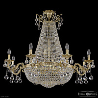 Большая хрустальная люстра Bohemia IVELE Crystal 2128H201/8/100IV/Y1 G