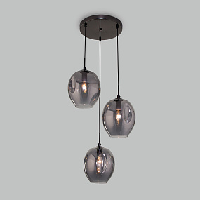 Подвесной светильник со стеклянными плафонами Eurosvet Mill 50195/3 черный жемчуг