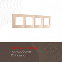 Рамка из поликарбоната на 4 поста 517.17-4.shampan Arte Milano