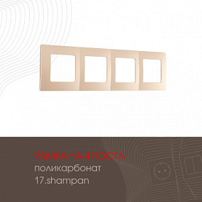 Рамка из поликарбоната на 4 поста 517.17-4.shampan Arte Milano