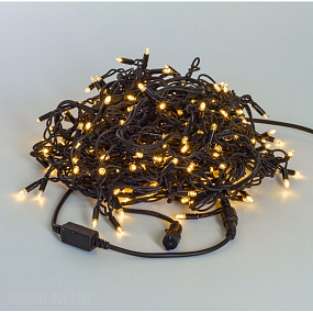 Гирлянда Бахрома, 5х0.7м., 250 LED, теплый белый, с мерцанием, черный резиновый провод. 08-1552