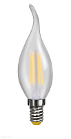 Лампа светодиодная филаментная Свеча на ветру Voltega E14 2800К 4W VG10-CW2E14warm4W-F