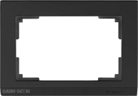 Рамка для двойной розетки (черный) Werkel WL04-Frame-01-DBL-black
