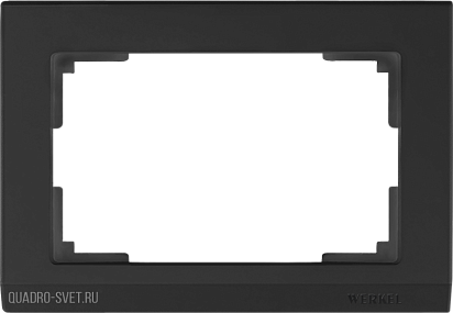 Рамка для двойной розетки (черный) Werkel WL04-Frame-01-DBL-black