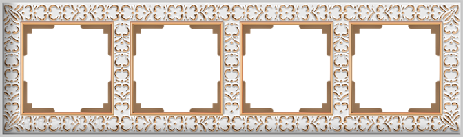 Рамка на 4 поста (белое золото) Werkel WL07-Frame-04