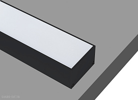 Накладной алюминиевый профиль, 2 метра, Чёрный матовый Donolux DL18511Black