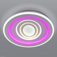 Потолочный светодиодный светильник с цветной подсветкой Eurosvet Coloris 90214/1 белый