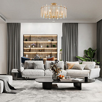 Потолочная хрустальная люстра Arte Milano 373309/8/80/570 GD