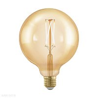 Лампа светодиодная филаментная диммируемая G125, 4W (E27), 1700K, 320lm, золотая EGLO LM_LED_E27 116