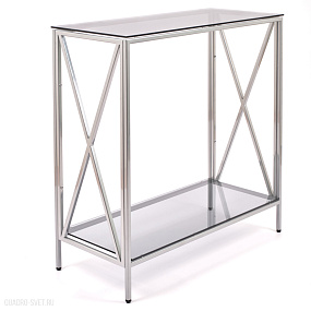 Консольный столик с полкой в прихожую AllConsoles  1033-CS grey