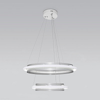 Подвесная светодиодная люстра Eurosvet Imperio 90241/2 белый/ серебро Smart