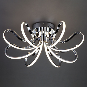 Потолочная светодиодная люстра Eurosvet Lilium 90079/8 хром