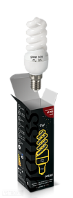 Лампа люминесцентная GAUSS 171109 T2 SPIRAL 220-240V 9W 2700K E14