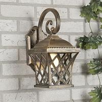 Уличный настенный светильник Elektrostandard Cassiopeya D черное золото