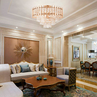 Потолочная хрустальная люстра Arte Milano 376109/7/30/490 GD