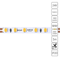 Светодиодная лента 24V 9,6W/m 3000К 5м Arte Lamp TAPE A2412005-01-3K