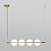 Подвесной светильник со стеклянными плафонами Eurosvet Ringo 50089/4 золото