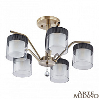 Потолочная люстра Arte Milano 332646/5 AB+BK