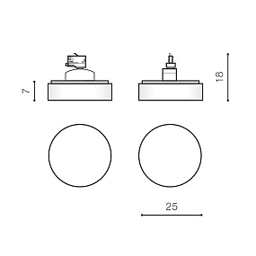 Трековый LED светильник для 3-фазного трека Azzardo Mikka Track 3 AZ4516