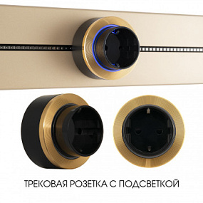 Трековая розетка, 16A 250V 397952TS/ES Gold Arte Milano