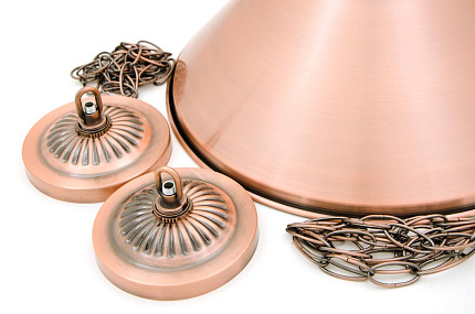 Бильярдный светильник на три плафона «Elegance» (бронзовая штанга, бронзовый плафон D35см) 75.028.03.0