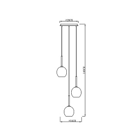 Подвесной светильник Zumaline MONIC MD1629-3B/COPPER