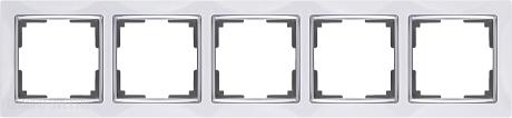 Рамка на 5 постов (белый) Werkel WL03-Frame-05-white