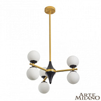 Потолочная люстра Arte Milano 271580/6 BK/GD