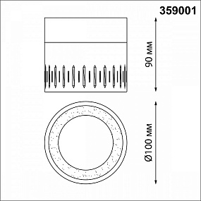 Накладной светодиодный светильник NOVOTECH AURA 359001