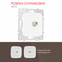 Розетка спутниковая, SAT TV 205.42-1.white Arte Milano