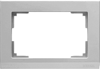Рамка для двойной розетки (серебряный) Werkel WL04-Frame-01-DBL