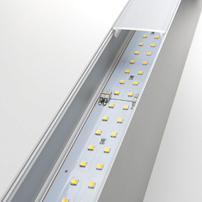 Линейный светодиодный подвесной односторонний светильник 128см 25Вт 3000К матовое серебро Elektrosta