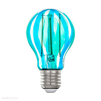 Лампа светодиодная A60, 1x6,5W(E27), 2700K, 360lm, синий, серый EGLO LM_LED_E27 12569