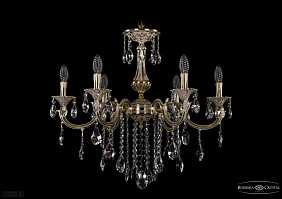 Литая подвесная люстра с хрусталем Bohemia IVELE Crystal 1702/6/265/B/GI